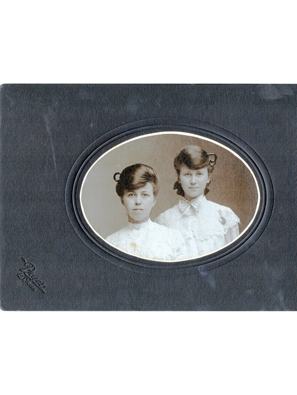 Photograph Of Two Women Black & White Sepia La Crosse, Wisconsin